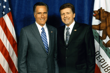 Mitt Romney with Mark Larson